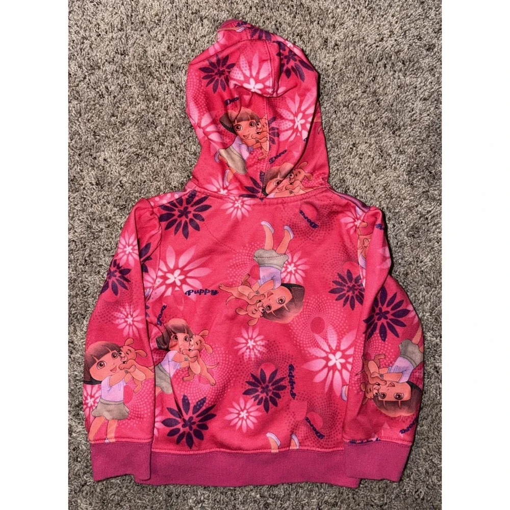 Dora The Explorer &‎ Perrito Puppy Hoodie Zip  Jacket 2T  2010 To